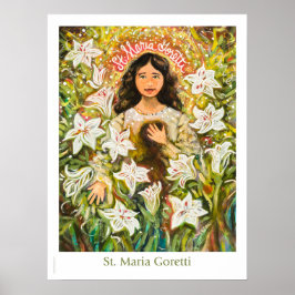 Póster Poster católico de aulas de Santa María Goretti