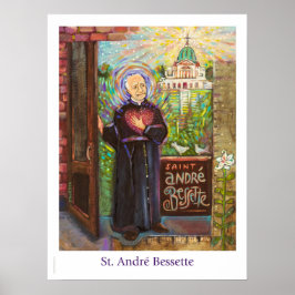 Póster Poster católico de aulas de St. Andre Bessette