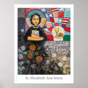 Póster Poster católico de aulas de St. Elizabeth Seton