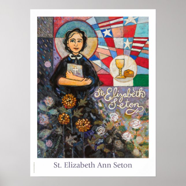 Póster Poster católico de aulas de St. Elizabeth Seton (Frente)