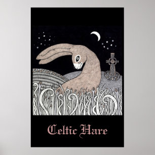 Póster Poster céltico del Bello Artes de las liebres