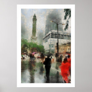 Póster Poster céntrico de Chicago