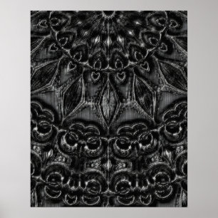 Póster Poster Charcarbón Mandala