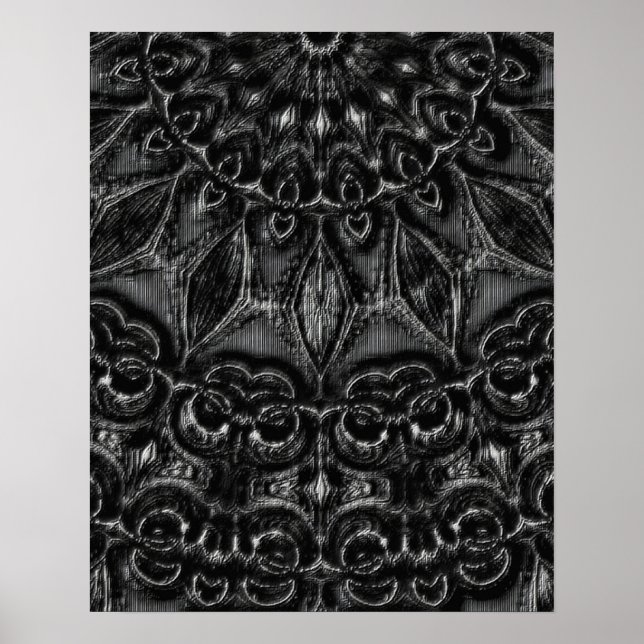 Póster Poster Charcarbón Mandala (Frente)