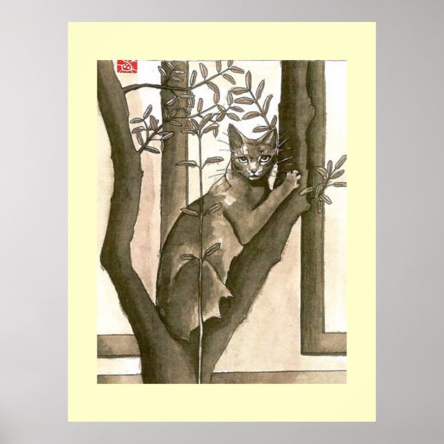 Póster poster chat japonais (Frente)