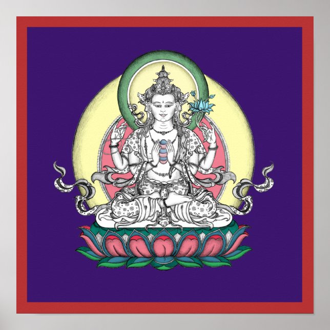 Póster POSTER Chenrezig / Avalokiteshvara - de $14.25 (Frente)