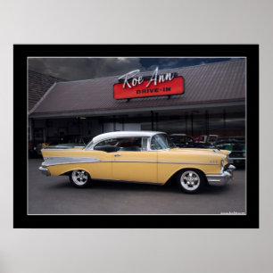 Póster poster Chevy Bel Air Classic Car Drive-In 1957