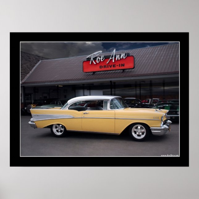 Póster poster Chevy Bel Air Classic Car Drive-In 1957 (Frente)