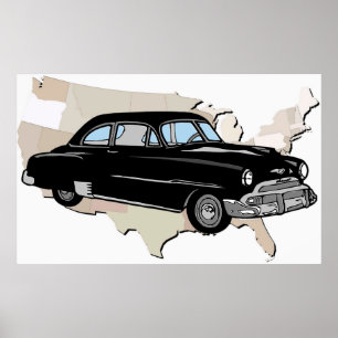 Póster Poster Chevy clásico de la época de 1950