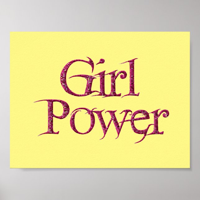 Póster Poster chica, amarillo (Frente)