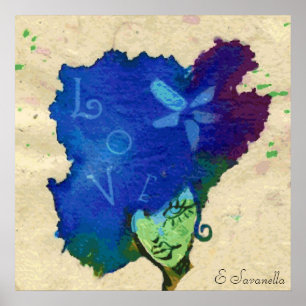 Póster Poster chica de amor