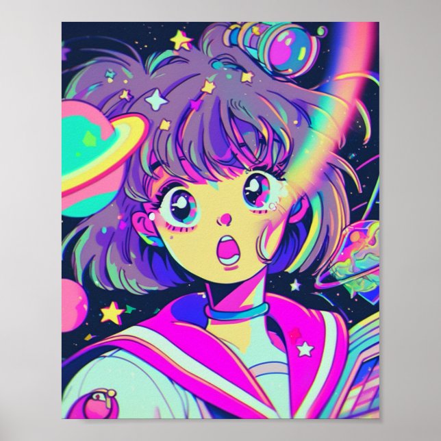 Póster Poster Chica de Kawaii Anime (Frente)