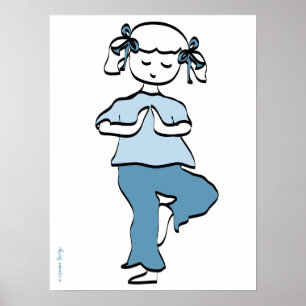 Póster Poster Chica de yoga