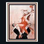 Póster Poster "Chica Fiesta" Art Deco 16 x 20<br><div class="desc">Francés,  Poster Art Deco "Chica Fiesta" 16 x 20</div>