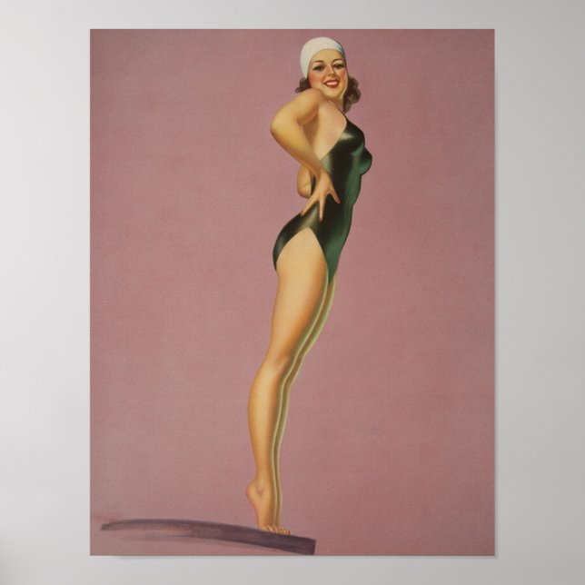 Póster Poster Chica Sexy Vintage Pin Up (Frente)