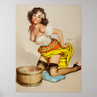 Póster Poster Chica Sexy Vintage Pin Up