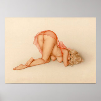 Póster Poster Chica Sexy Vintage Pin Up