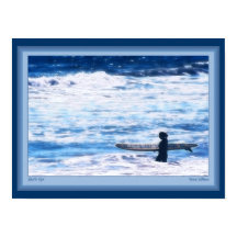 Poster Chica surfer