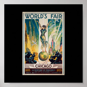 Póster Poster-Chicago World Fair-Century of Progress 3