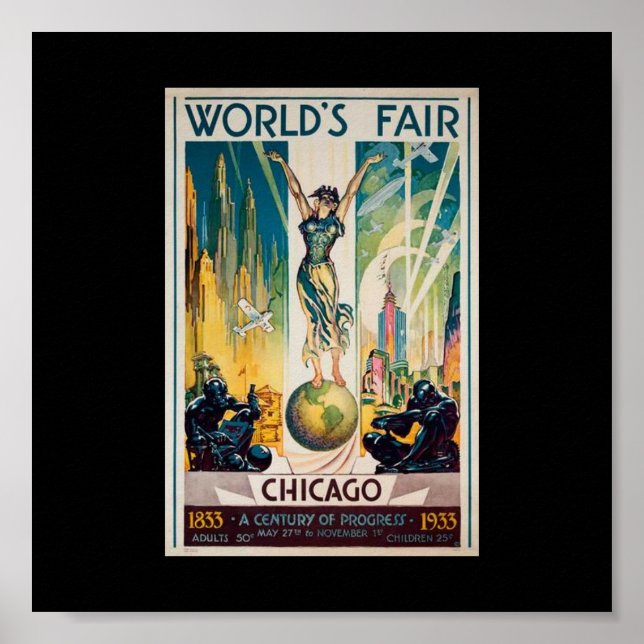 Póster Poster-Chicago World Fair-Century of Progress 3 (Frente)