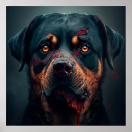 Póster Poster chien rottweiler