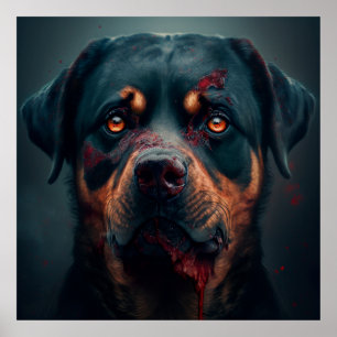 Póster Poster chien rottweiler