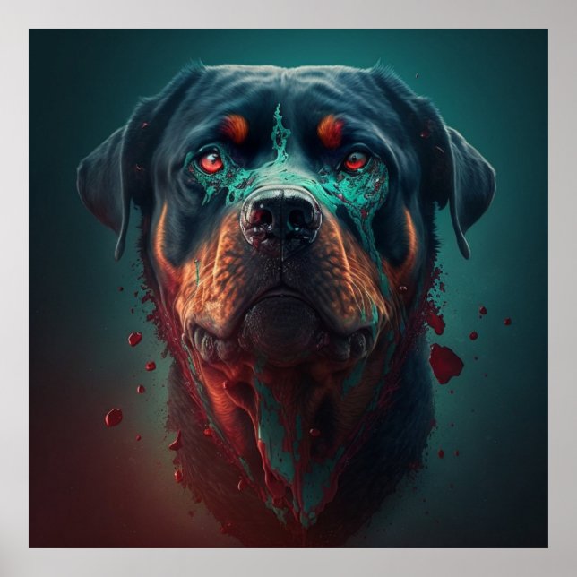 Póster Poster chien rottweiler (Frente)