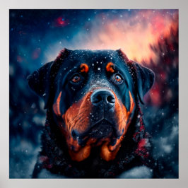Póster Poster chien rottweiler