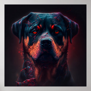 Póster Poster chien rottweiler