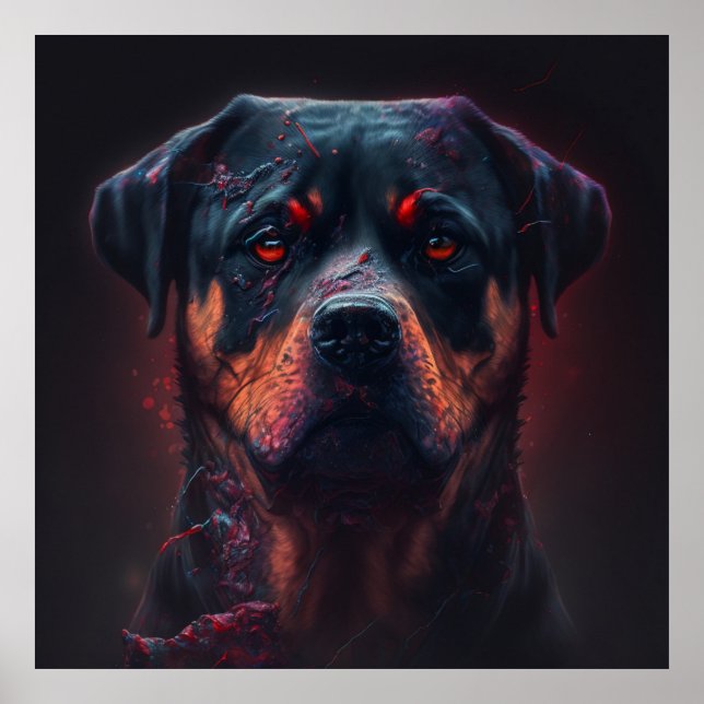 Póster Poster chien rottweiler (Frente)