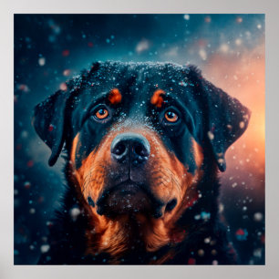 Póster Poster chien rottweiler