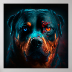 Póster Poster chien rottweiler