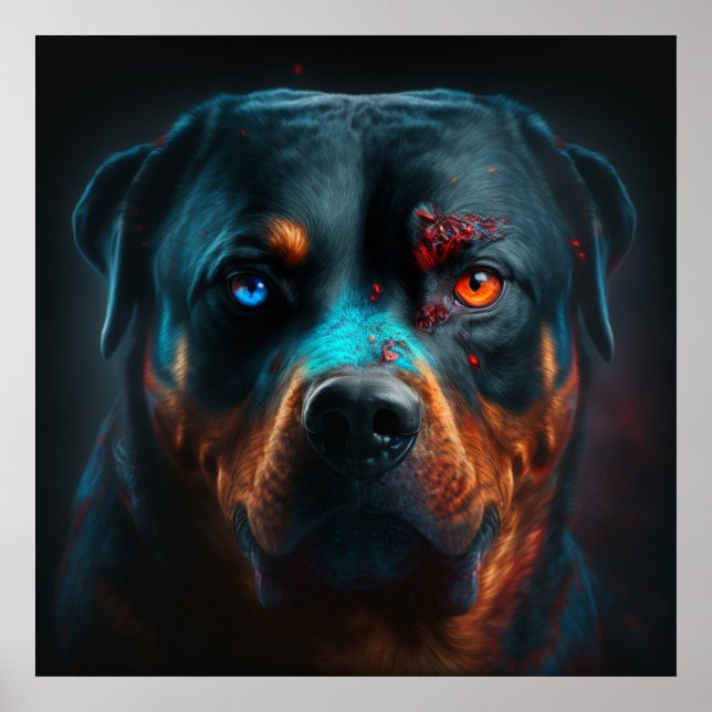 Póster Poster chien rottweiler (Frente)