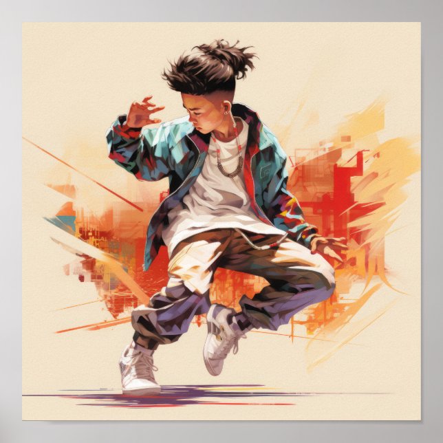 Póster Poster chino de baile de hip-hop: Explore (Frente)