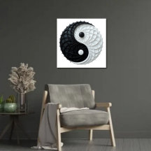 Poster chino de la Dualidad Energética Yin Yang