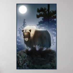 Póster Poster chino del buey del zodiaco