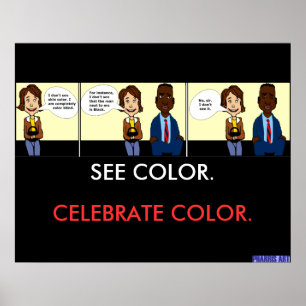 Póster Poster ciego de color completo