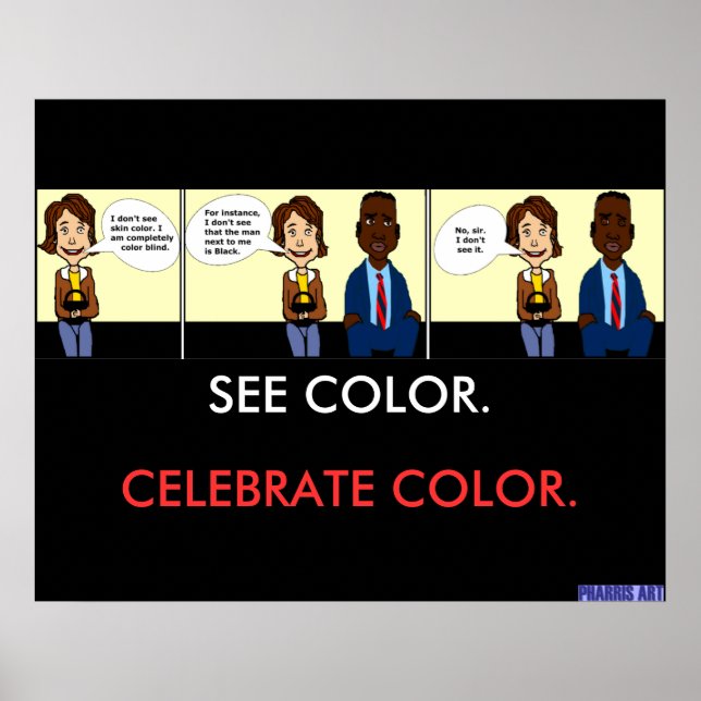 Póster Poster ciego de color completo (Frente)