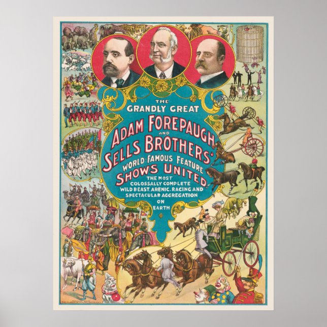 Póster Poster Circus Mostrando Muchas Escenas Circus (Frente)