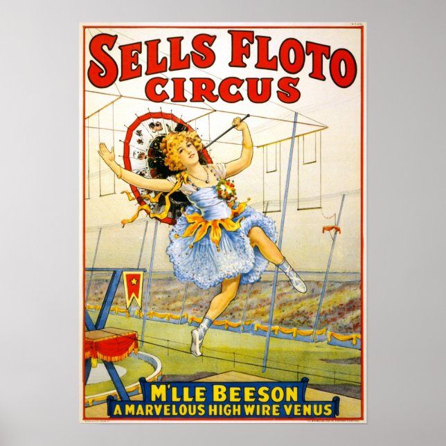 Póster Poster Circus Performance Vintage 1921 (Frente)