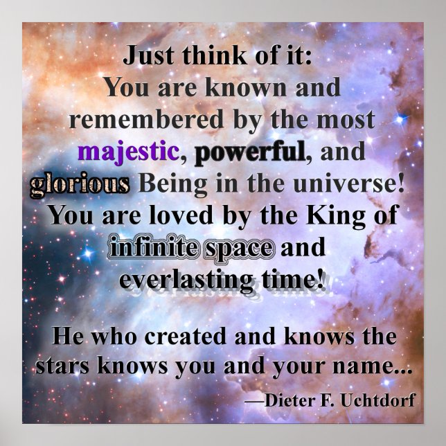 Póster Poster: cita de Uchtdorf (Frente)