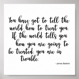 Póster Poster citando a James Baldwin