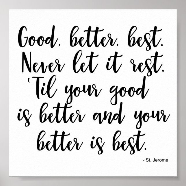 Póster Poster citando a St. Jerome - Automejora (Frente)