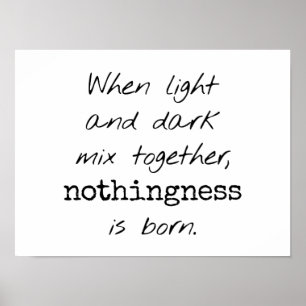 Póster Poster claro y oscuro