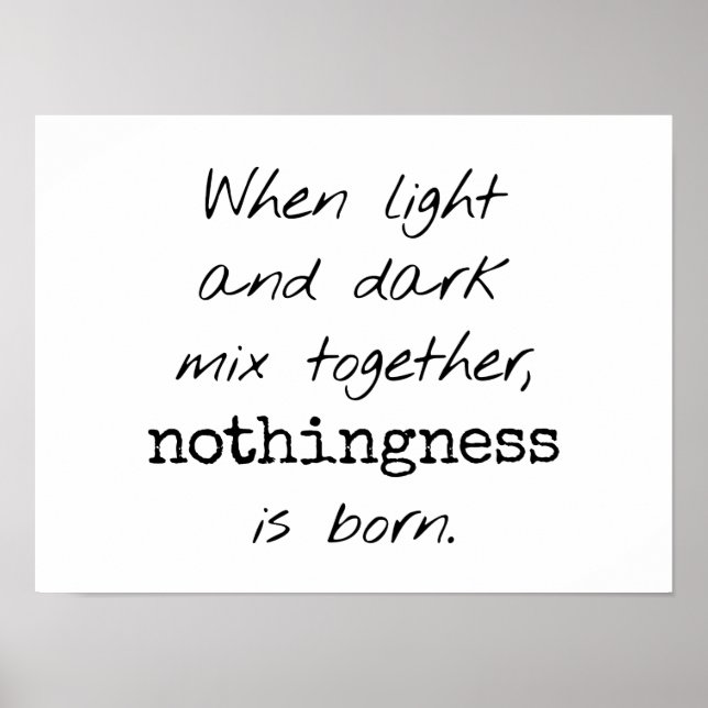 Póster Poster claro y oscuro (Frente)