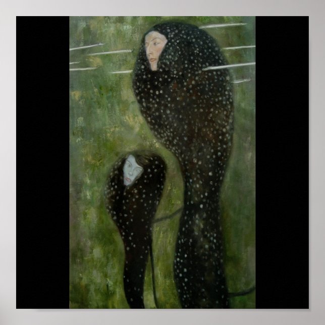 Póster Poster-Clásica Art-Klimt-Mermaids (Frente)