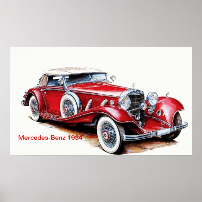 Póster Poster clásico de coches (Frente)