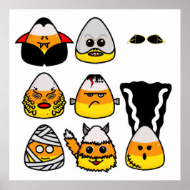 Póster Poster clásico de Hollywood Monsters Candy Corn