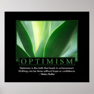 Póster Poster clásico del optimismo