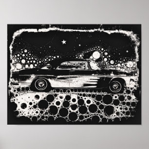 Póster Poster clásico negro y blanco inmolado